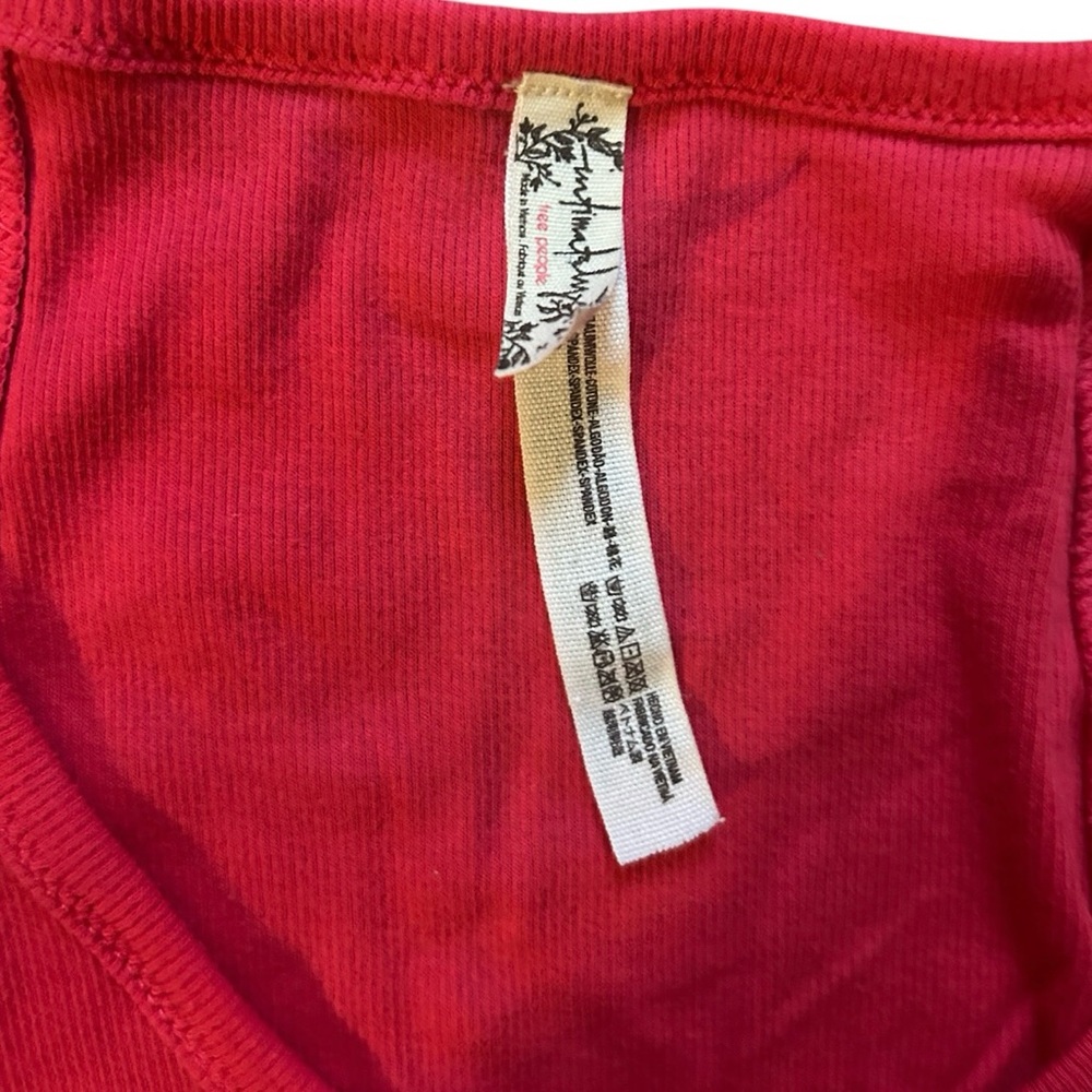 Free People Intimately Byron Ribbed Flutter-Sleeve Bodysuit in Raspberry - Picture 4 of 5